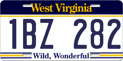 WV license plate 1BZ282