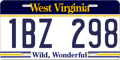 WV license plate 1BZ298