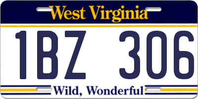WV license plate 1BZ306