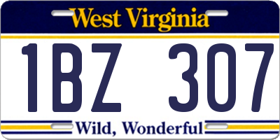 WV license plate 1BZ307
