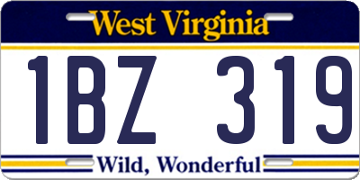 WV license plate 1BZ319