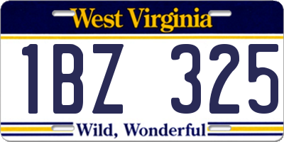 WV license plate 1BZ325