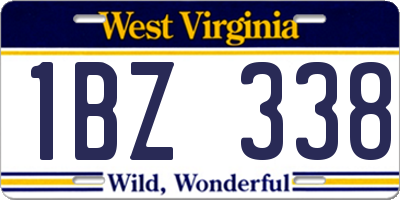 WV license plate 1BZ338