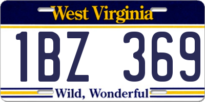 WV license plate 1BZ369