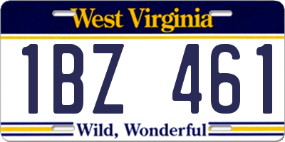 WV license plate 1BZ461