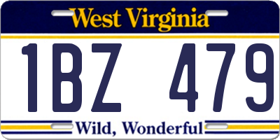 WV license plate 1BZ479