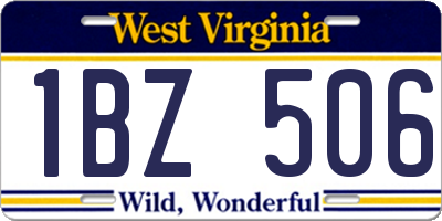 WV license plate 1BZ506