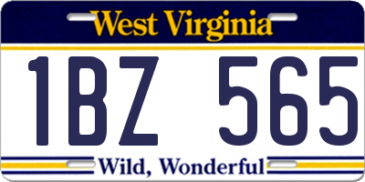 WV license plate 1BZ565