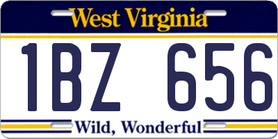 WV license plate 1BZ656