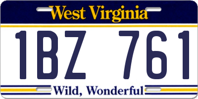 WV license plate 1BZ761