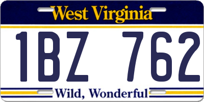 WV license plate 1BZ762