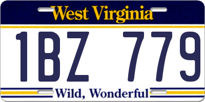 WV license plate 1BZ779