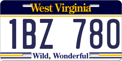 WV license plate 1BZ780