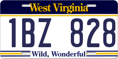 WV license plate 1BZ828
