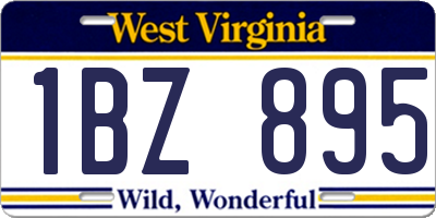 WV license plate 1BZ895