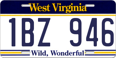 WV license plate 1BZ946