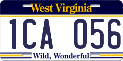 WV license plate 1CA056