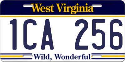 WV license plate 1CA256