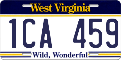WV license plate 1CA459