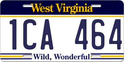 WV license plate 1CA464