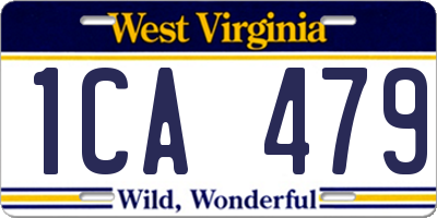 WV license plate 1CA479