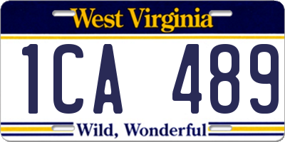 WV license plate 1CA489