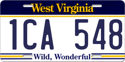WV license plate 1CA548