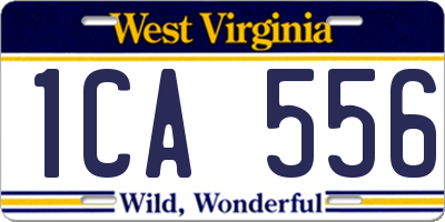 WV license plate 1CA556