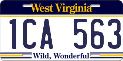 WV license plate 1CA563