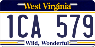 WV license plate 1CA579