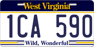 WV license plate 1CA590