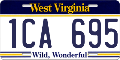WV license plate 1CA695