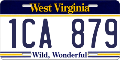 WV license plate 1CA879