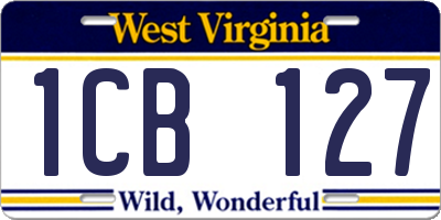 WV license plate 1CB127