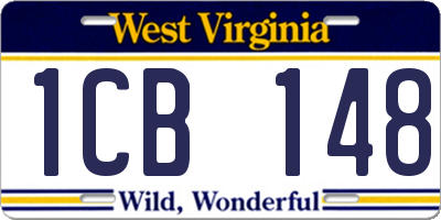 WV license plate 1CB148