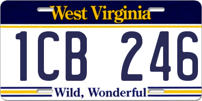 WV license plate 1CB246
