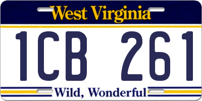 WV license plate 1CB261