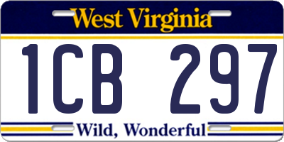 WV license plate 1CB297