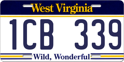 WV license plate 1CB339