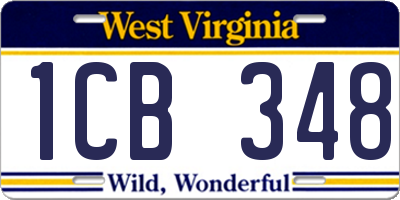 WV license plate 1CB348