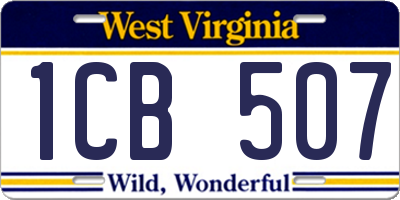WV license plate 1CB507
