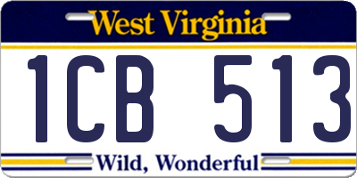 WV license plate 1CB513