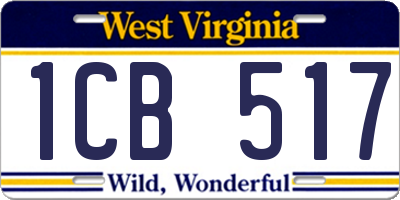 WV license plate 1CB517