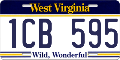 WV license plate 1CB595