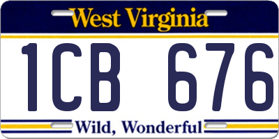 WV license plate 1CB676
