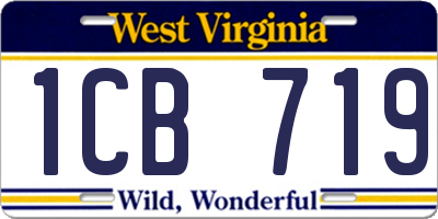WV license plate 1CB719