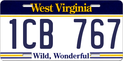 WV license plate 1CB767