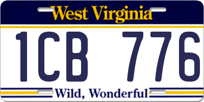 WV license plate 1CB776