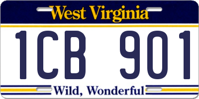 WV license plate 1CB901