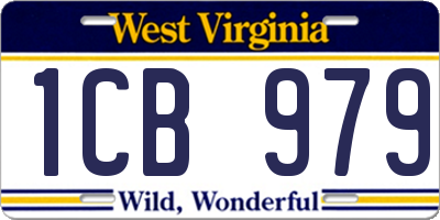 WV license plate 1CB979